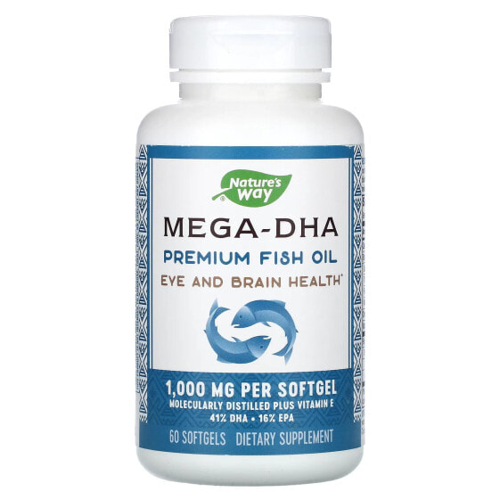 Mega-DHA Premium Fish Oil, 1,000 mg, 60 Softgels