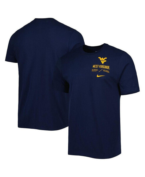 Men's Navy West Virginia Mountaineers Team Practice Performance T-shirt