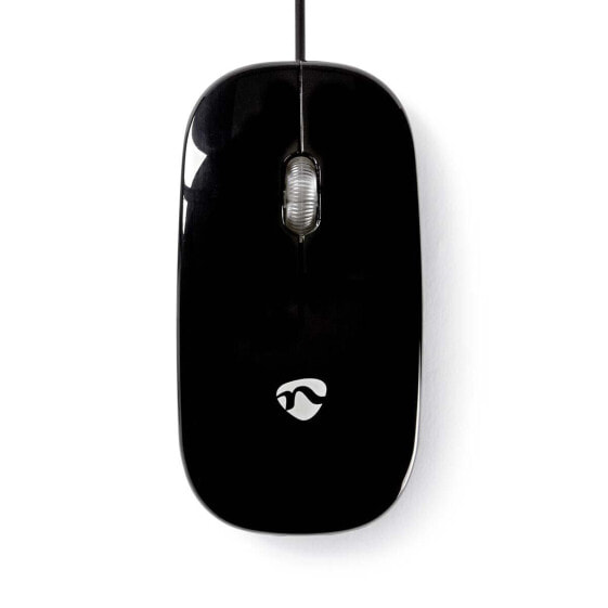 Nedis MSWD200BK - Black - Mouse - 1,000 dpi Optical - 3 keys - Black