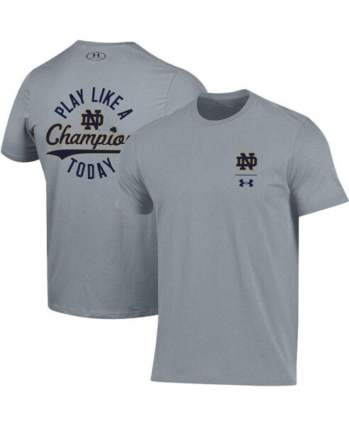 Men's Steel Notre Dame Fighting Irish Play Like A Champion Today T-shirt