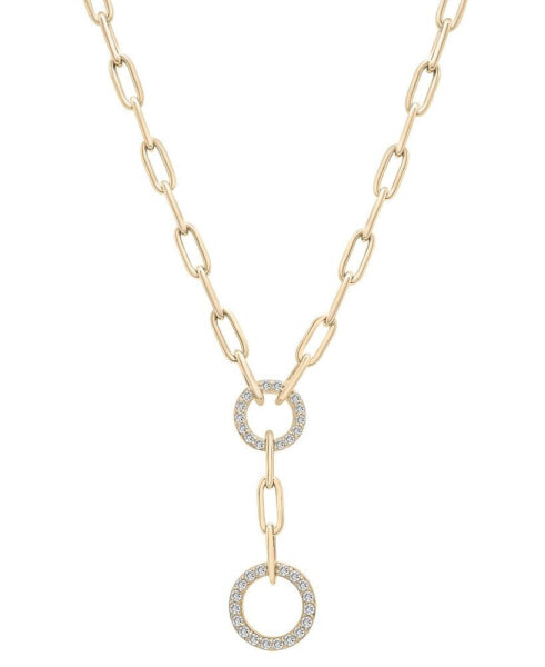 Wrapped in Love diamond Circle 17" Lariat Necklace (1/2 ct. t.w.) in 14k Gold, Created for Macy's