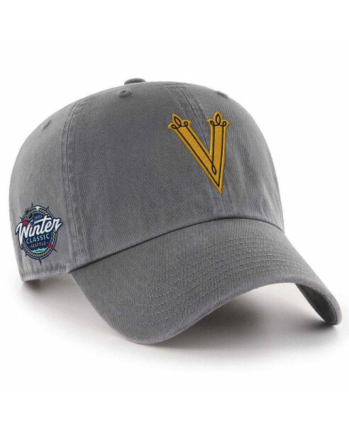 Men's Vegas Golden Knights Charcoal 2024 NHL Winter Classic Clean Up Adjustable Hat