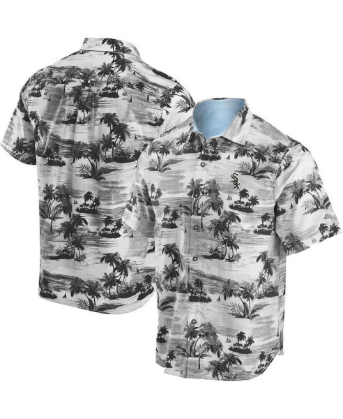 Men's Black Chicago White Sox Tropical Horizons Button-Up Shirt