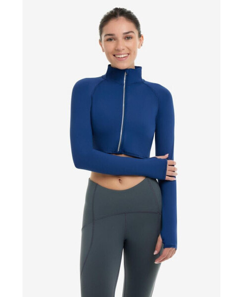 Women's UPF 50+ Sun Protective Full Zip Crop Top