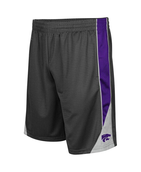 Men's Charcoal Kansas State Wildcats Turnover Shorts