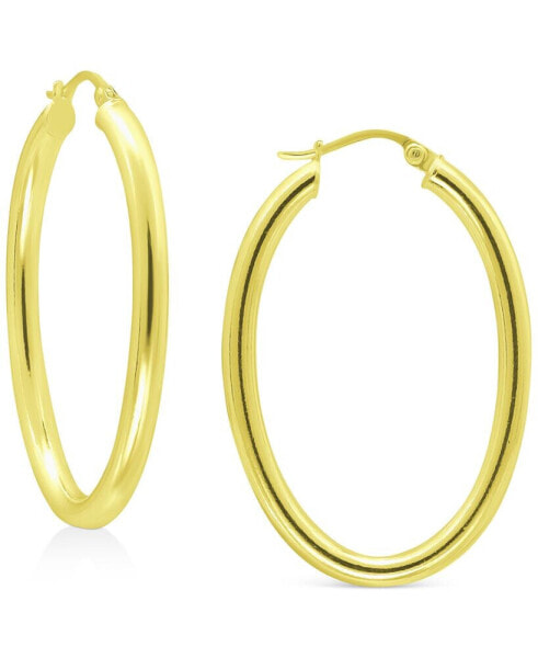 Polished Oval Medium Hoop Earrings, 25mm, Created for Macy's