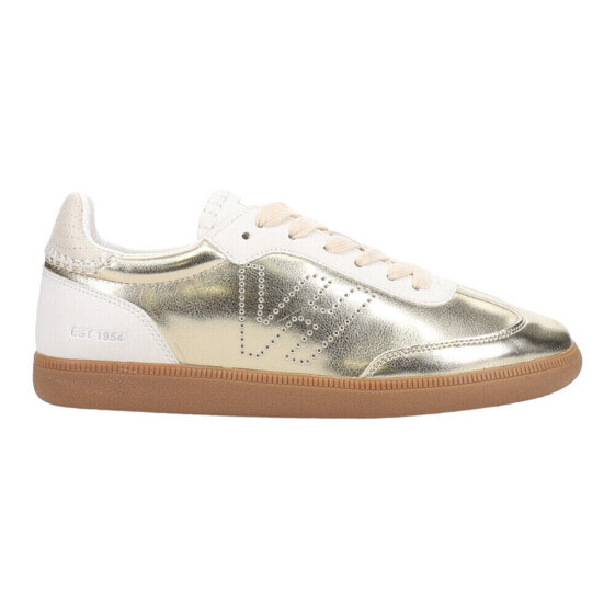 Vintage Havana Crisp Metallic Lace Up Womens Gold Sneakers Casual Shoes CRISP9-