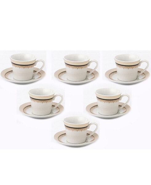 Floral Espresso Set, 12 Piece