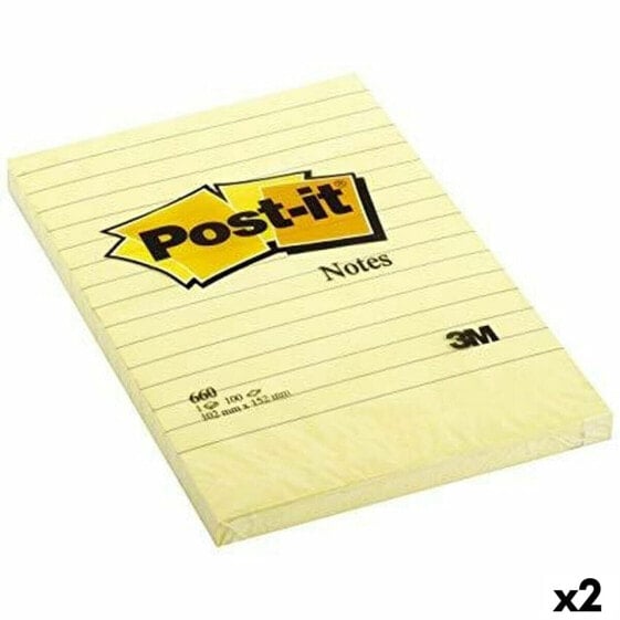 Стикеры для записей желтые Post-it XL 15,2 х 10,2 см (2 шт)