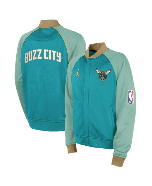 Big Boys Teal Charlotte Hornets 2023/24 City Edition Authentic Showtime Full-Zip Jacket