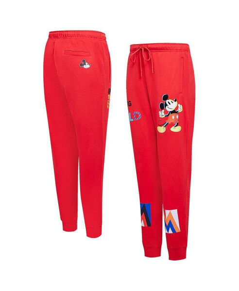 Women's Red Mickey Mouse Bold Expression Fleece Jogger