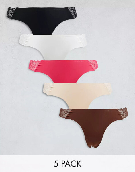 Cotton:On party pant seamless thong 5 pack