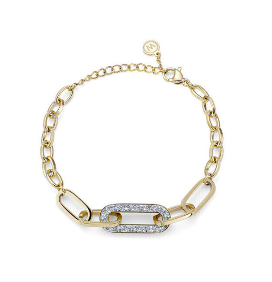 Modern gold-plated bracelet with cubic zirconia Tane Crystal Spirit 32332G