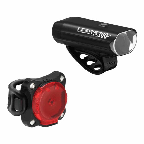 Набор фонарей Lezyne Micro Drive 300+ STVZO / Zecto Drive STVZO для велосипеда