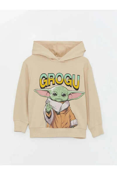 LCW Kids The Mandalorian Baskılı Uzun Kollu Erkek Çocuk Hoodie