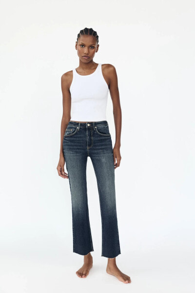 TRF CROPPED LOW-RISE FLARED JEANS