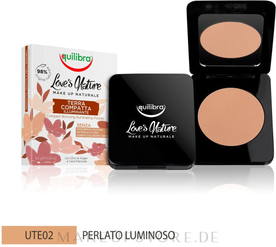 Bronzing-Kompaktpuder - Equilibra Love's Nature Compact Bronzing Powder 02 - Pearly Bright