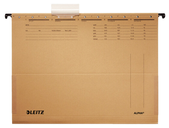 Esselte Leitz Alpha - A4 - Cardboard - Metal - Brown - Plastic - 348 mm - 260 mm