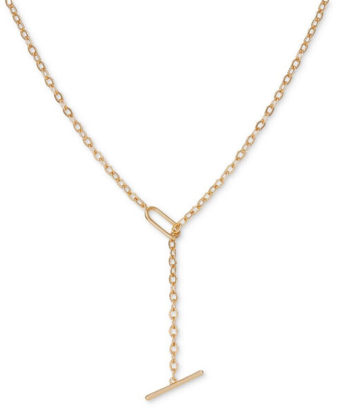 Gold-Tone Crystal 36" Toggle Lariat Necklace