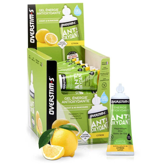 OVERSTIMS Antioxidant 30gr 36 Units Lemon Energy Gels Box