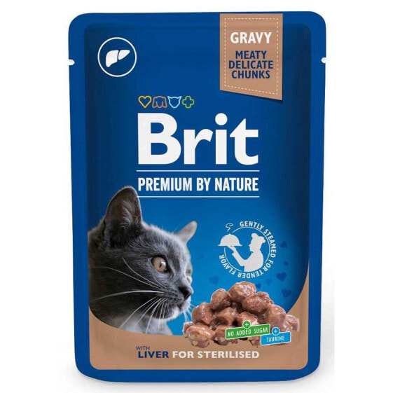 BRIT Premium Cat Liver Sterilised 100g Wet Cat Food