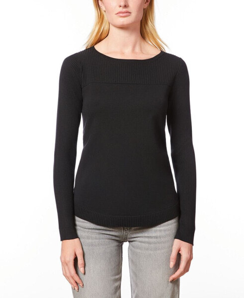 Women's Boat Neck Long-Sleeve Sweater, Regular & Petites