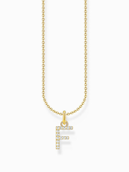 Thomas Sabo KE2245-414-14-L45V Gold-plated necklace letter F