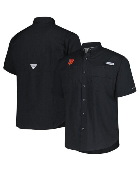 Men's Black San Francisco Giants Tamiami Omni-Shade Button-Down Shirt