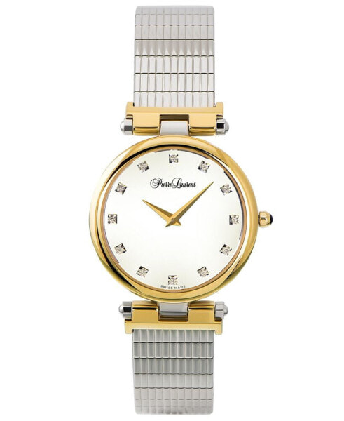 Women's Swiss Classic Diamond (1/8 ct. t.w.) Stainless Steel Bracelet Watch 24mm