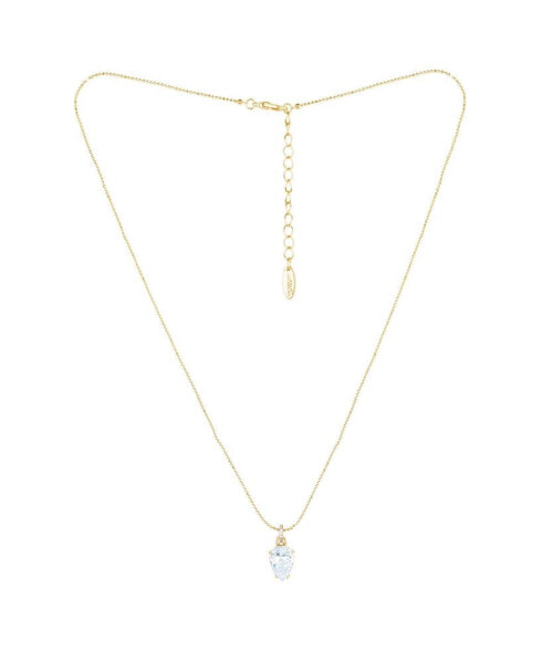 Thin and Delicate Cubic Zirconia Pendant Necklace