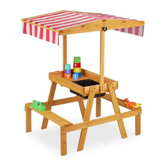 Детский столик с навесом для сада от Relaxdays