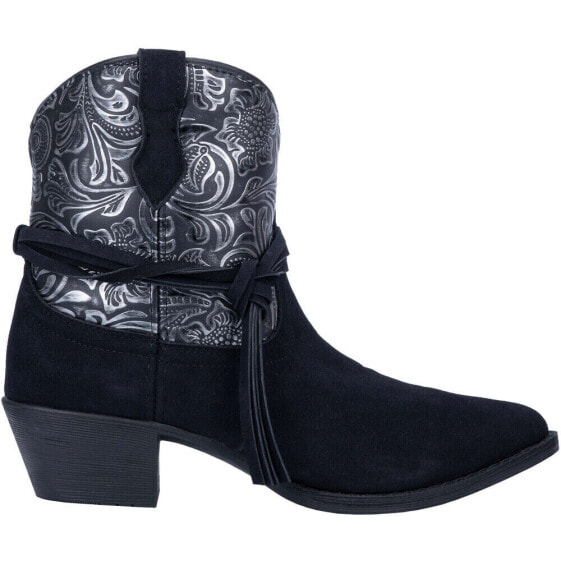 Dingo Valerie Paisley Round Toe Cowboy Womens Black Casual Boots DI8950