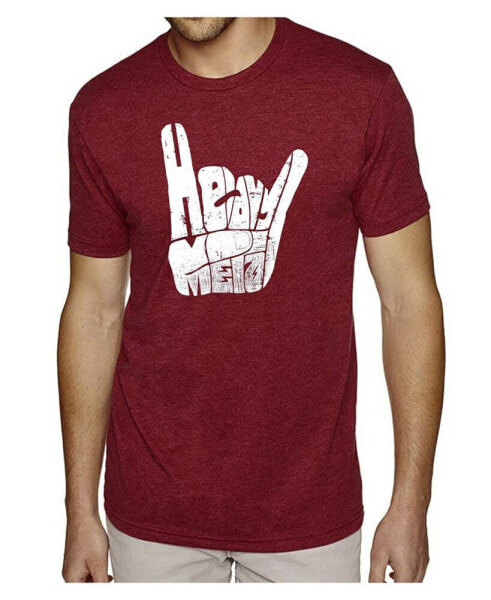 Men's Premium Word Art T-Shirt - Heavy Metal
