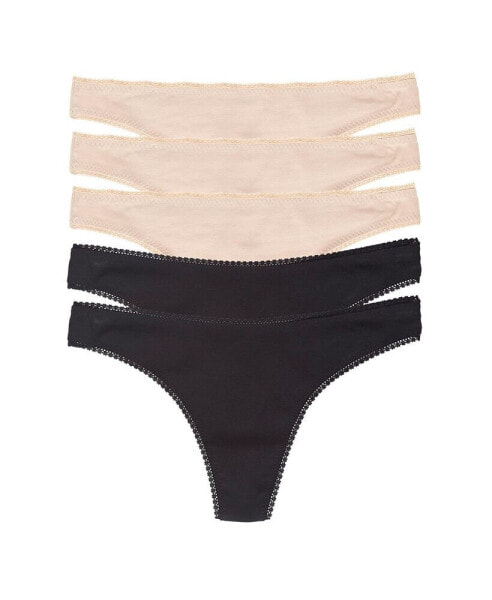 Women's Cabana Cotton Hip G Thong 5 Pack Underwear