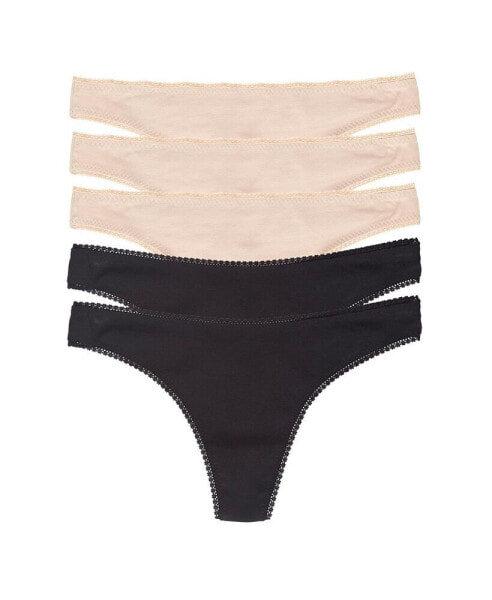 Трусы On Gossamer женские Cabana Cotton Hip G Thong 5 Pack