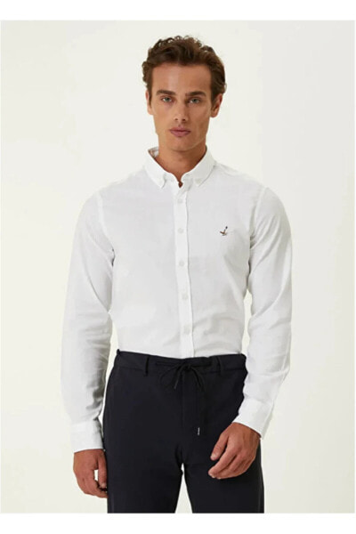 Beymen Club Comfort Fit Beyaz Oxford Gömlek