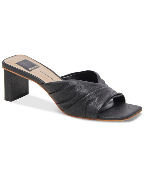 Carlan Slip-On Mid Heel Dress Sandals