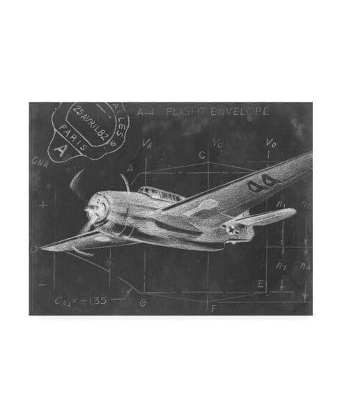 Ethan Harper Flight Schematic II Canvas Art - 37" x 49"