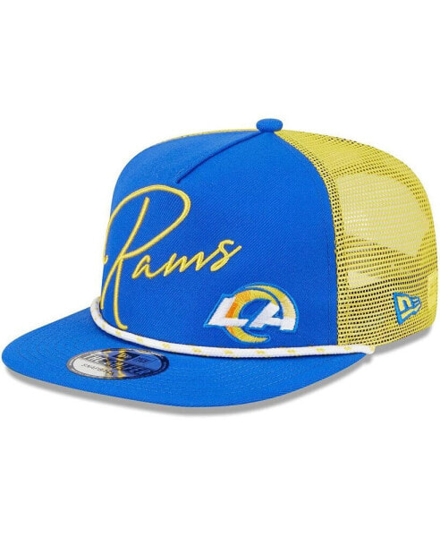 Men's Royal Los Angeles Rams Script Logo Golfer 9FIFTY Snapback Hat