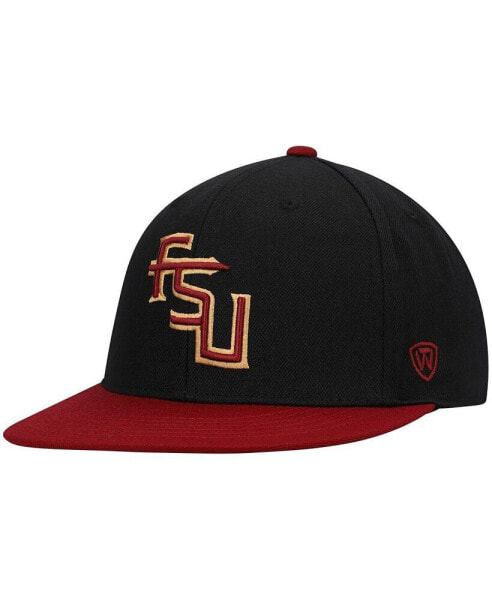 Men's Black and Garnet Florida State Seminoles Team Color Two-Tone Fitted Hat