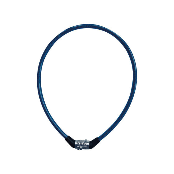 Rieffel 8-650C BLUE - Cable lock - Black - Blue - Steel - 4 digit combination - 650 mm - 150 g