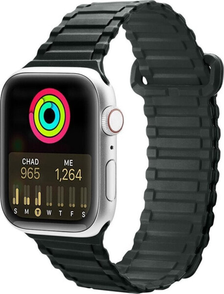 Dux Ducis Dux Ducis Strap (Armor Version) pasek Apple Watch SE, 8, 7, 6, 5, 4, 3, 2, 1 (41, 40, 38 mm) silikonowa magnetyczna opaska bransoleta zielony