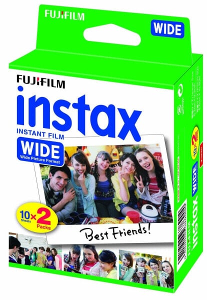 Пленка для моментальных фотоснимков 108 x 86 mm 20 шт Fujifilm Instax Wide Film  16385995