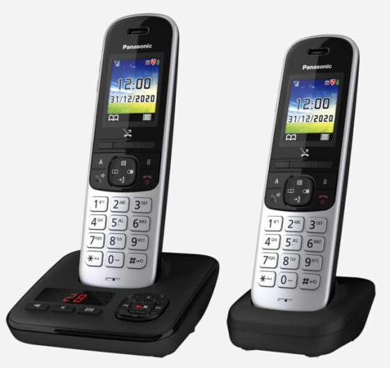 Panasonic KX-TGH722 - DECT telephone - Wireless handset - Speakerphone - 200 entries - Caller ID - Black
