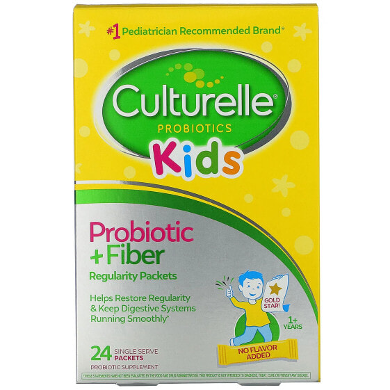 Детское пищеварительное волокно без вкуса Culturelle Kids Probiotic + Fiber, 1+ год, 60 одноразовых пакетов