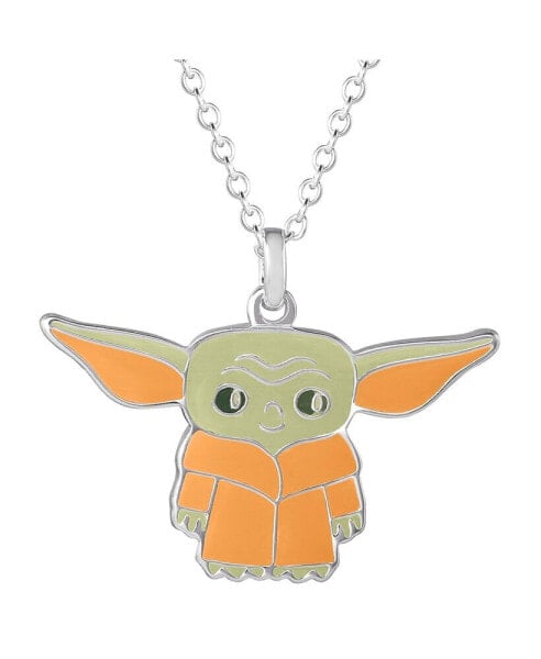 Star Wars disney The Mandalorian Grogu Silver Plated Necklace, Official License