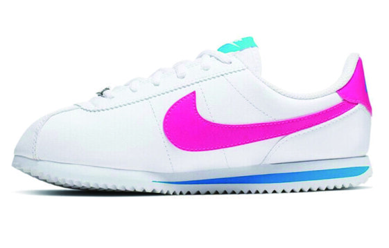 Кроссовки Nike Cortez Basic SL ГС бело-розово-голубые