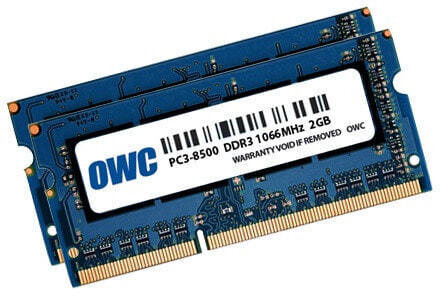OWC OWC8566DDR3S4GP - 4 GB - 2 x 2 GB - DDR3 - 1066 MHz - 204-pin SO-DIMM