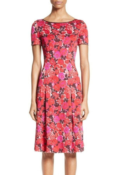 ST. JOHN COLLECTION 152509 Women's Indian Rose Blister Jacquard Dress Sz. 6