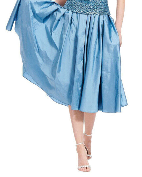 Emily Shalant Spring Taffeta Tea Length Midi Skirt Women's